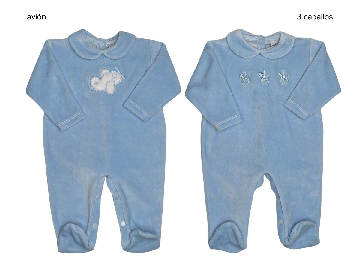 Art. i733 avión y 3 caballos celeste